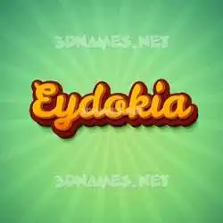 eydokia in Green Rays style - 3D name wallpaper