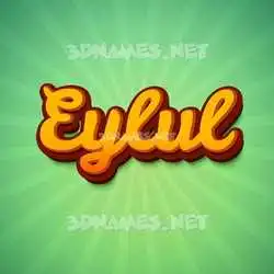eylul in Green Rays style - 3D name wallpaper