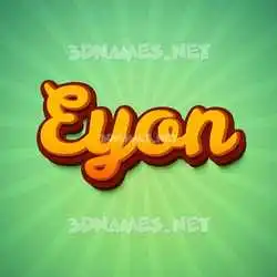eyon in Green Rays style - 3D name wallpaper