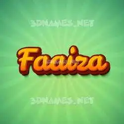 faaiza in Green Rays style - 3D name wallpaper