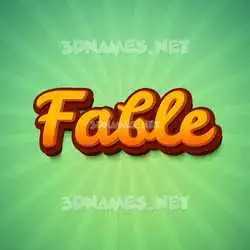 fable in Green Rays style - 3D name wallpaper