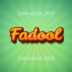 fadool in Green Rays style - 3D name wallpaper