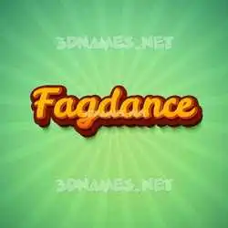 fagdance in Green Rays style - 3D name wallpaper