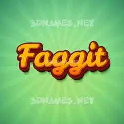 faggit in Green Rays style - 3D name wallpaper