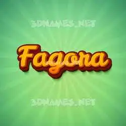 fagora in Green Rays style - 3D name wallpaper