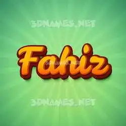 fahiz in Green Rays style - 3D name wallpaper