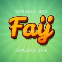 faij in Green Rays style - 3D name wallpaper