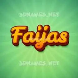 faijas in Green Rays style - 3D name wallpaper