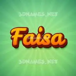 faisa in Green Rays style - 3D name wallpaper