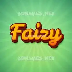 faizy in Green Rays style - 3D name wallpaper