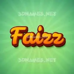 faizz in Green Rays style - 3D name wallpaper