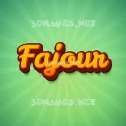 fajour in Green Rays style - 3D name wallpaper