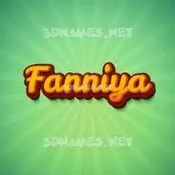 fanniya in Green Rays style - 3D name wallpaper