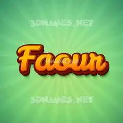 faour in Green Rays style - 3D name wallpaper