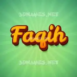 faqih in Green Rays style - 3D name wallpaper