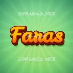 faras in Green Rays style - 3D name wallpaper