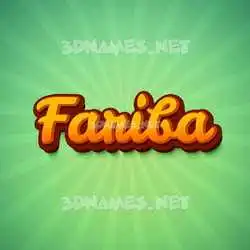 fariba in Green Rays style - 3D name wallpaper