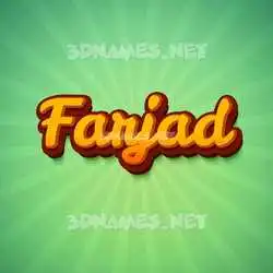 farjad in Green Rays style - 3D name wallpaper