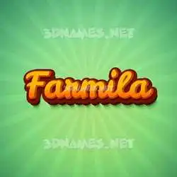 farmila in Green Rays style - 3D name wallpaper