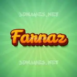 farnaz in Green Rays style - 3D name wallpaper