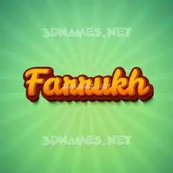 farrukh in Green Rays style - 3D name wallpaper