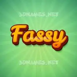 fassy in Green Rays style - 3D name wallpaper