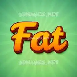 fat in Green Rays style - 3D name wallpaper