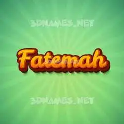 fatemah in Green Rays style - 3D name wallpaper