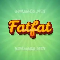 fatfat in Green Rays style - 3D name wallpaper