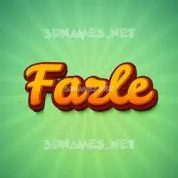 fazle in Green Rays style - 3D name wallpaper