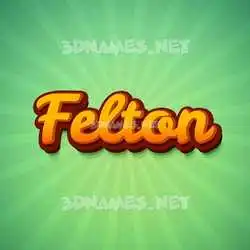 felton in Green Rays style - 3D name wallpaper