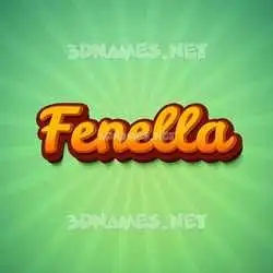 fenella in Green Rays style - 3D name wallpaper