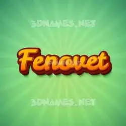 fenovet in Green Rays style - 3D name wallpaper