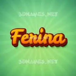 ferina in Green Rays style - 3D name wallpaper