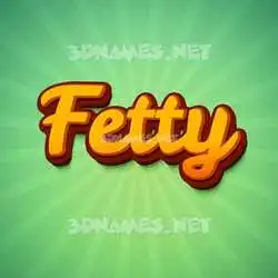 fetty in Green Rays style - 3D name wallpaper