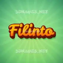 filinto in Green Rays style - 3D name wallpaper