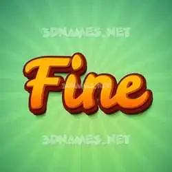 fine in Green Rays style - 3D name wallpaper