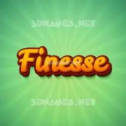 finesse in Green Rays style - 3D name wallpaper