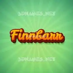 finnbarr in Green Rays style - 3D name wallpaper
