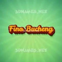 fino bucheng in Green Rays style - 3D name wallpaper
