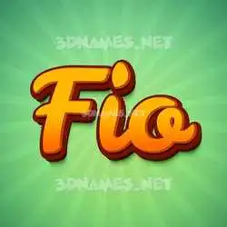 fio in Green Rays style - 3D name wallpaper