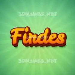 firdes in Green Rays style - 3D name wallpaper