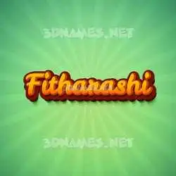 fitharashi in Green Rays style - 3D name wallpaper
