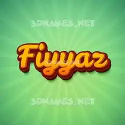 fiyyaz in Green Rays style - 3D name wallpaper