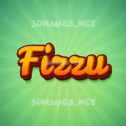 fizzu in Green Rays style - 3D name wallpaper