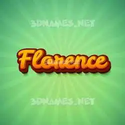 florence in Green Rays style - 3D name wallpaper