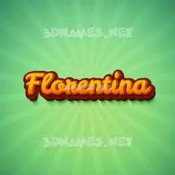 florentina in Green Rays style - 3D name wallpaper