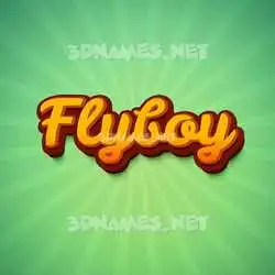 flyboy in Green Rays style - 3D name wallpaper
