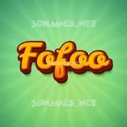 fofoo in Green Rays style - 3D name wallpaper