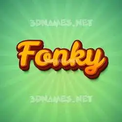 fonky in Green Rays style - 3D name wallpaper